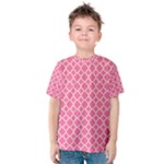 Soft Pink Quatrefoil Pattern Kid s Cotton Tee