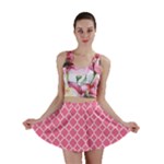 Soft Pink Quatrefoil Pattern Mini Skirt