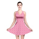 Soft Pink Quatrefoil Pattern Reversible Skater Dress