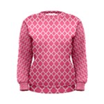 Soft Pink Quatrefoil Pattern Women s Sweatshirt