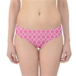 Soft Pink Quatrefoil Pattern Hipster Bikini Bottoms