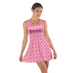Soft Pink Quatrefoil Pattern Cotton Racerback Dress