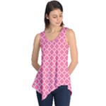 Soft Pink Quatrefoil Pattern Sleeveless Tunic