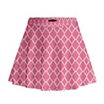 Soft Pink Quatrefoil Pattern Mini Flare Skirt