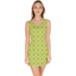 Spring green quatrefoil pattern Bodycon Dress