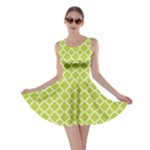 Spring green quatrefoil pattern Skater Dress