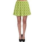 Spring green quatrefoil pattern Skater Skirt