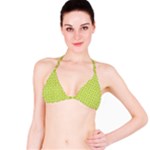 Spring green quatrefoil pattern Bikini Top