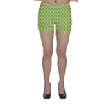 Spring green quatrefoil pattern Skinny Shorts