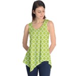 Spring green quatrefoil pattern Sleeveless Tunic