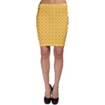 Sunny yellow quatrefoil pattern Bodycon Skirt