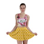 Sunny yellow quatrefoil pattern Mini Skirt
