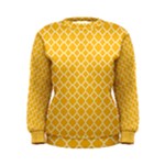 Sunny yellow quatrefoil pattern Women s Sweatshirt