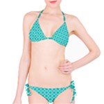 Turquoise quatrefoil pattern Bikini Set
