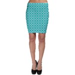 Turquoise quatrefoil pattern Bodycon Skirt