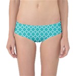 Turquoise quatrefoil pattern Classic Bikini Bottoms