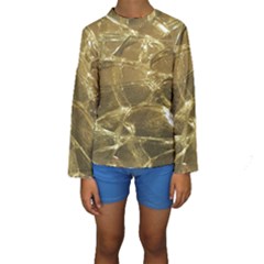 Gold Bar Golden Chic Festive Sparkling Gold  Kid s Long Sleeve Swimwear by yoursparklingshop