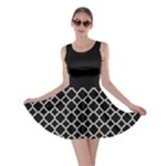 Black White Quatrefoil Classic Pattern Skater Dress
