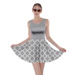 Grey Quatrefoil Pattern Skater Dress