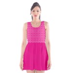 Hot pink quatrefoil pattern Scoop Neck Skater Dress