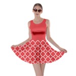 Poppy red quatrefoil pattern Skater Dress