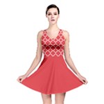 Poppy red quatrefoil pattern Reversible Skater Dress