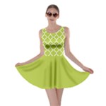 Spring Green Quatrefoil Pattern Skater Dress
