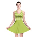 Spring Green Quatrefoil Pattern Reversible Skater Dress