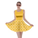 Sunny Yellow quatrefoil pattern Skater Dress