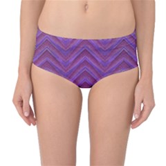 Grunge Chevron Style Print Mid-waist Bikini Bottoms by dflcprintsclothing