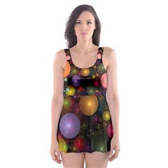 Billions Of Bubbles Skater Dress Swimsuit by WolfepawFractals