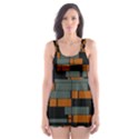 Rectangles in retro colors                              Skater Dress Swimsuit View1
