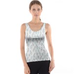 Whimsical Feather Pattern, Dusk Blue Tank Top