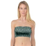 Whimsical Feather Pattern, Forest Green Bandeau Top
