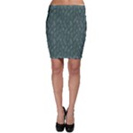 Whimsical Feather Pattern, Forest Green Bodycon Skirt