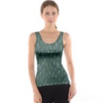 Whimsical Feather Pattern, Forest Green Tank Top