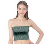 Whimsical Feather Pattern, Forest Green Tube Top