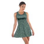 Whimsical Feather Pattern, Forest Green Racerback Dresses