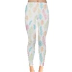 Whimsical Feather Pattern,fresh Colors, Leggings 