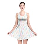 Whimsical Feather Pattern,fresh Colors, Reversible Skater Dress