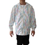 Whimsical Feather Pattern,fresh Colors, Hooded Wind Breaker (Kids)