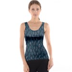 Whimsical Feather Pattern, Midnight Blue, Tank Top