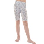 Whimsical Feather Pattern, Nature Brown, Kid s Mid Length Swim Shorts