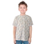 Whimsical Feather Pattern, Nature Brown, Kid s Cotton Tee