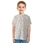 Whimsical Feather Pattern, Nature Brown, Kid s Sport Mesh Tee
