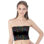 Whimsical Feather Pattern, Bright Pink Red Blue Green Yellow, Tube Top