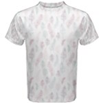Whimsical Feather Pattern, soft colors, Men s Cotton Tee