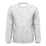 Whimsical Feather Pattern, soft colors, Men s Long Sleeve Tee
