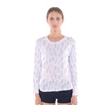 Whimsical Feather Pattern, soft colors, Women s Long Sleeve Tee