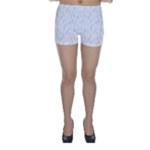 Whimsical Feather Pattern, soft colors, Skinny Shorts